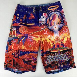 Vintage CARLOS SANTANA Dragonfly Swim Trunks Board Shorts 31 Christ The Redeemer